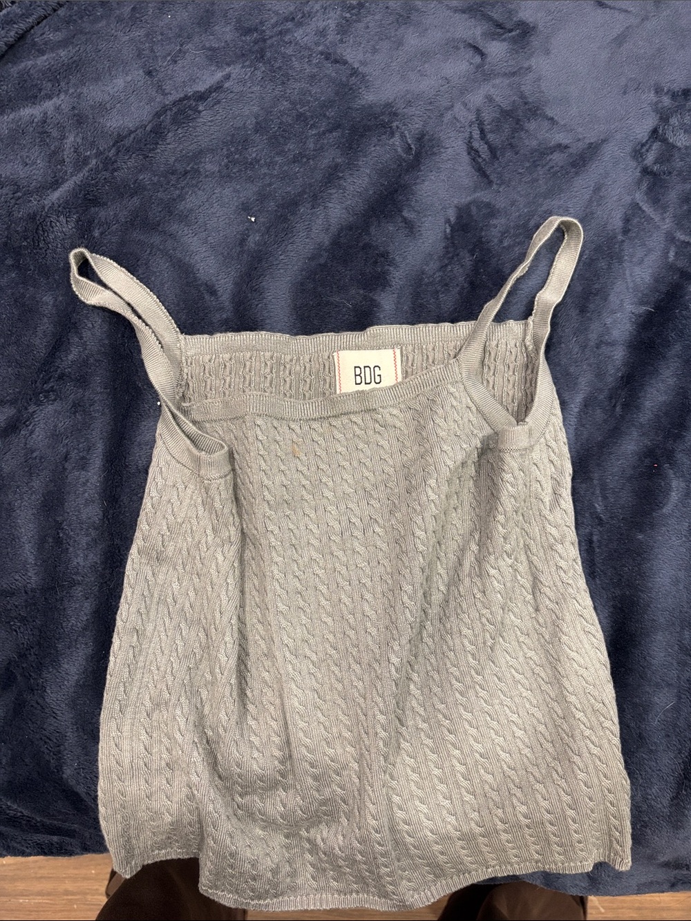 BDG Soft Gray Cable-Knit Camisole